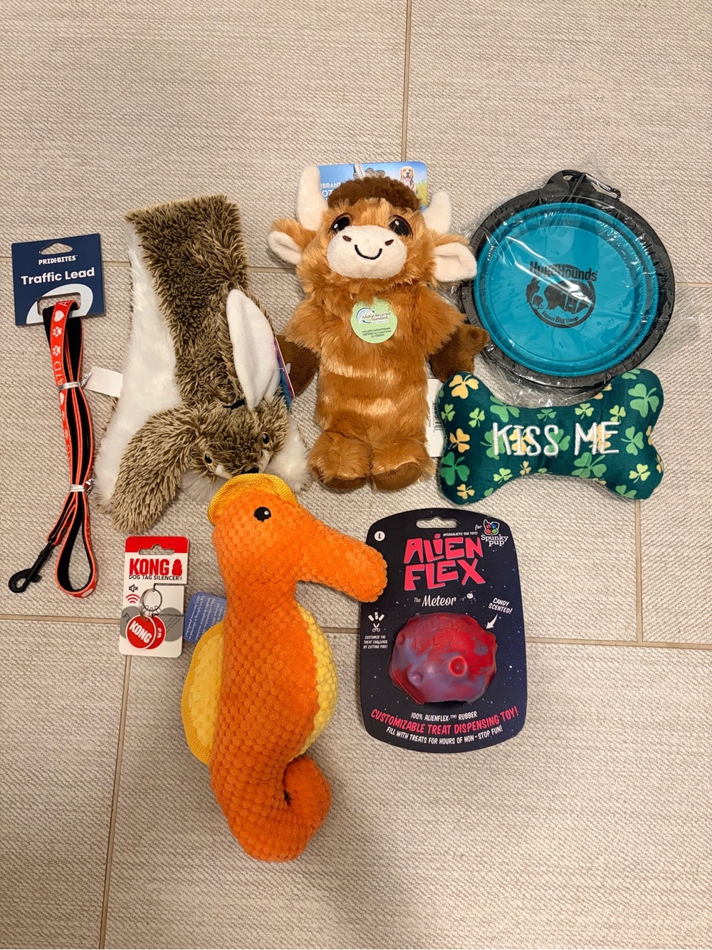 NWT Dog Bundle, New, Toys/Water Bowl/Lead